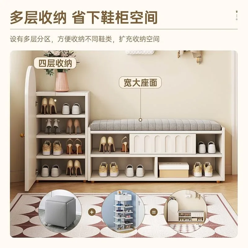 Современные дизайнерские шкафы для хранения обуви деревянный табурет большого