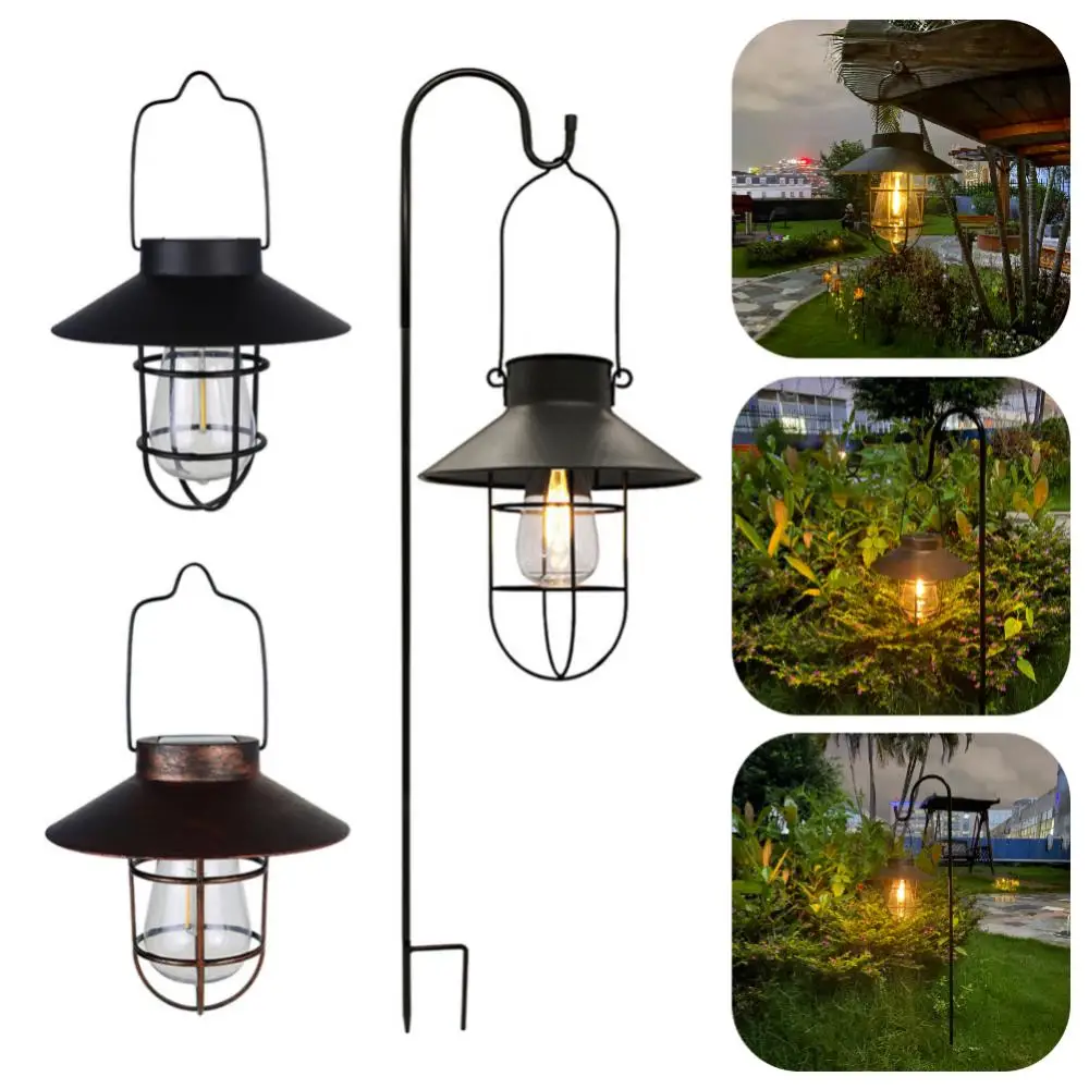 

Solar Retro Camping Lantern Waterproof Retro Night Light Portable Outdoor Hanging Tent LED Chandelier Outdoor Tools Hiking Light