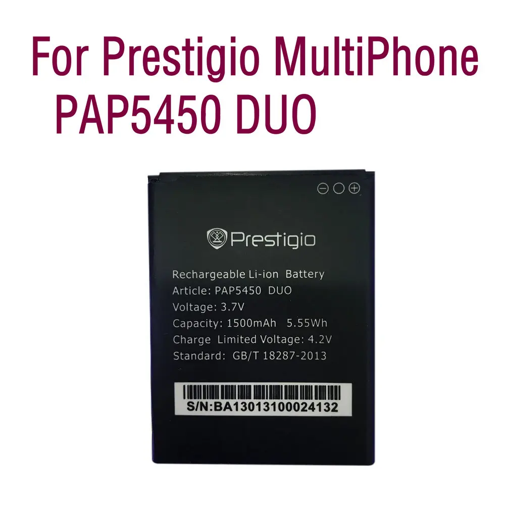 

High quality Replaceme PAP5450DUO PSP5457 Battery For Prestigio MultiPhone PAP5450 DUO Mobile Phone Bateria Batterie 1500mAh