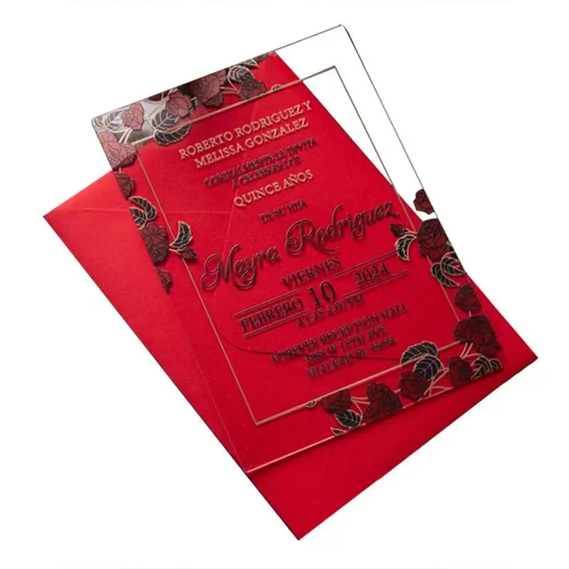 

Transparent Acrylic Wedding Invitations Luxury Unique Wedding Invites Boda Acrylic Invitations Christmas Day Gifts Card