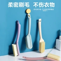 household long handle shoe brush hanging plastic shoe washing brush multifunctional plain color cleaning brush soft bristles