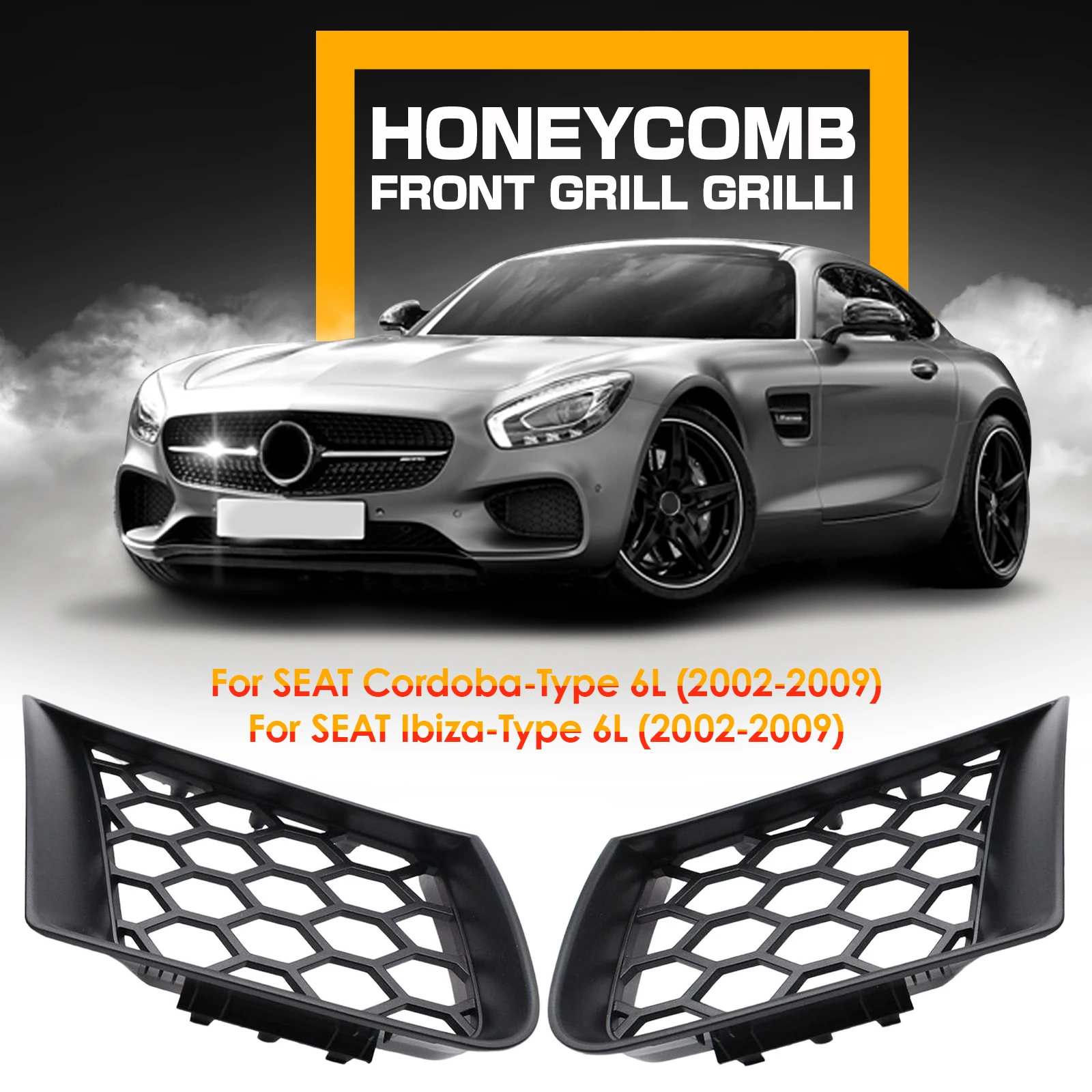 

2x 6L0853677A01C 6L0 853 676A 01C 6L0853676A01C Передняя Верхняя решетка бампер решетка подходит для Seat Ibiza 6L Сменные автозапчасти