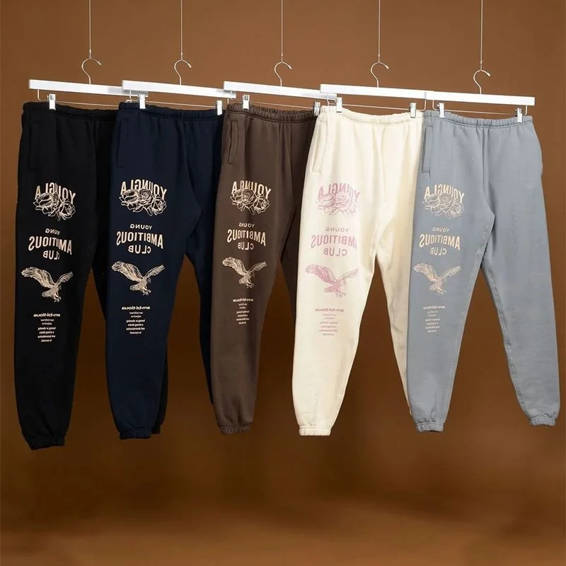 

Fashion fitness pants men's fall and winter loose and thick bunched feet outdoor sports pants American basketball training pants