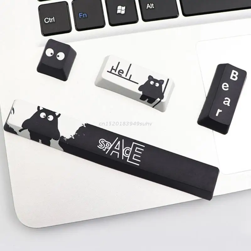 4 DIY Keycaps Set PBT Keycap на заказ для игровой механической клавиатуры элегантные Spacebar -
