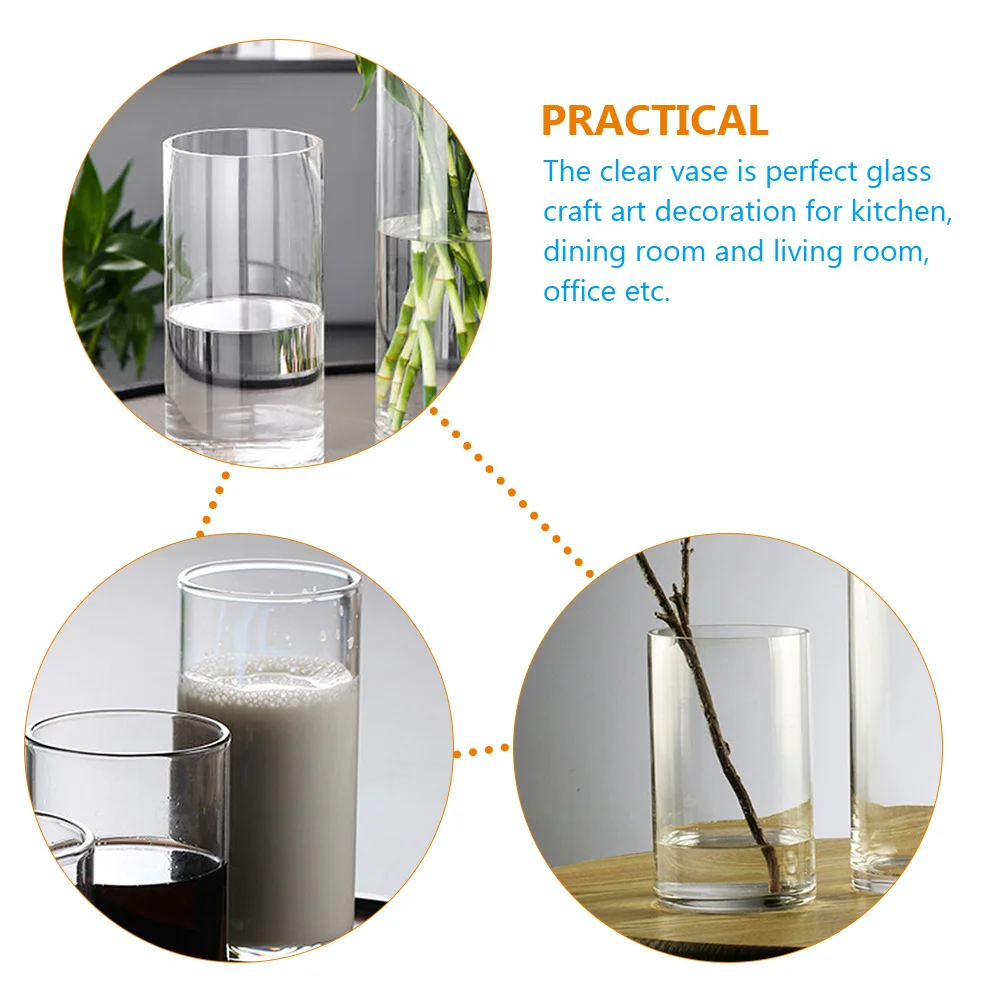 

Clear Vase Tall Clear Glass Vases Cylinder Flower Vase Cilindros Para Fiestas Redondos Blancos Glass Vase Centerpieces