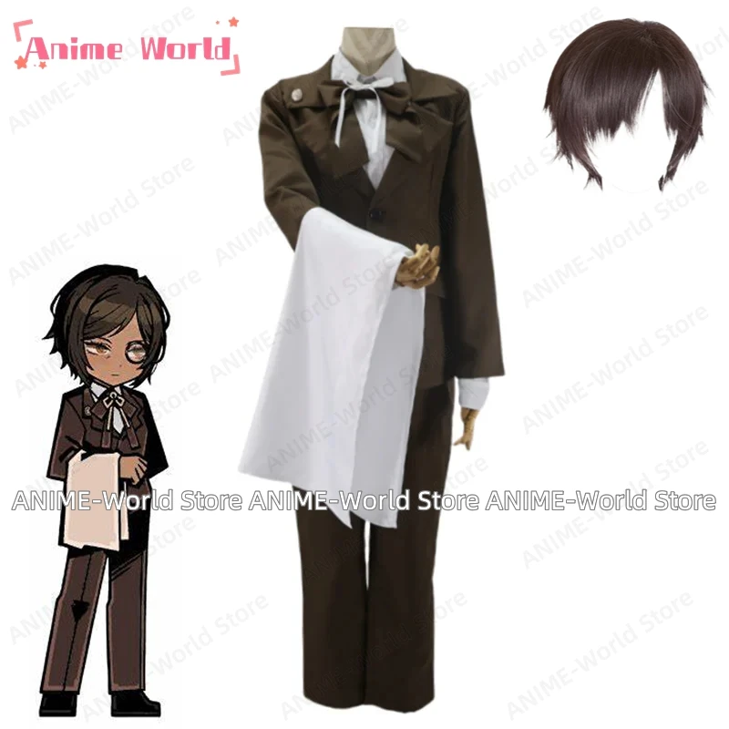 《Нестандартный размер》Limbus Company Wuthering Heights Chief Butler Outis Косплей Костюм Парик