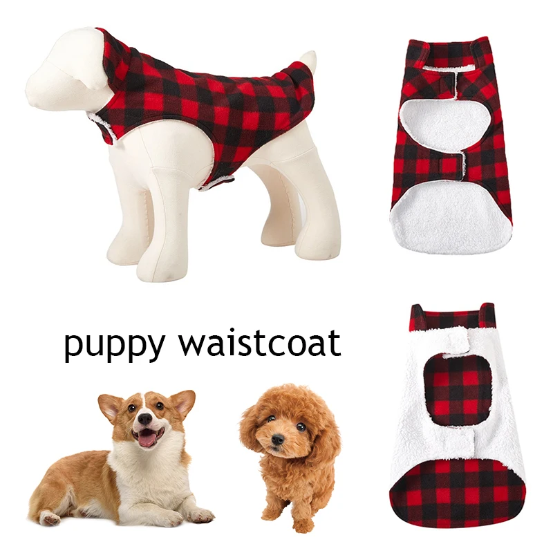 

Soft Small Dog Clothes Vest Winter Pet Clothes Warm Thicker Puppy Cat Clothing Jacket French Bulldog Coat For Small Medium Dogs