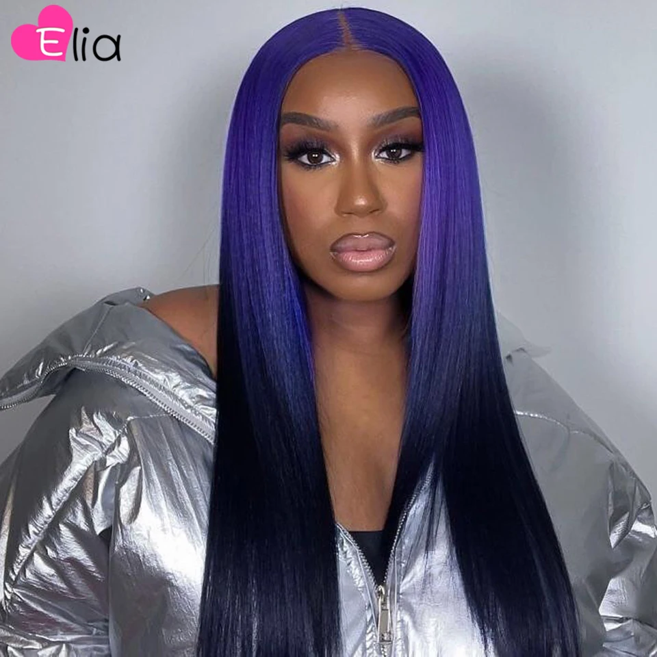 

Парик 13x 6 на сетке спереди, с эффектом омбре, пурпурно-зеленый, HD, прозрачный, 13x 4, парик из человеческих волос спереди на сетке, бразильский ж...