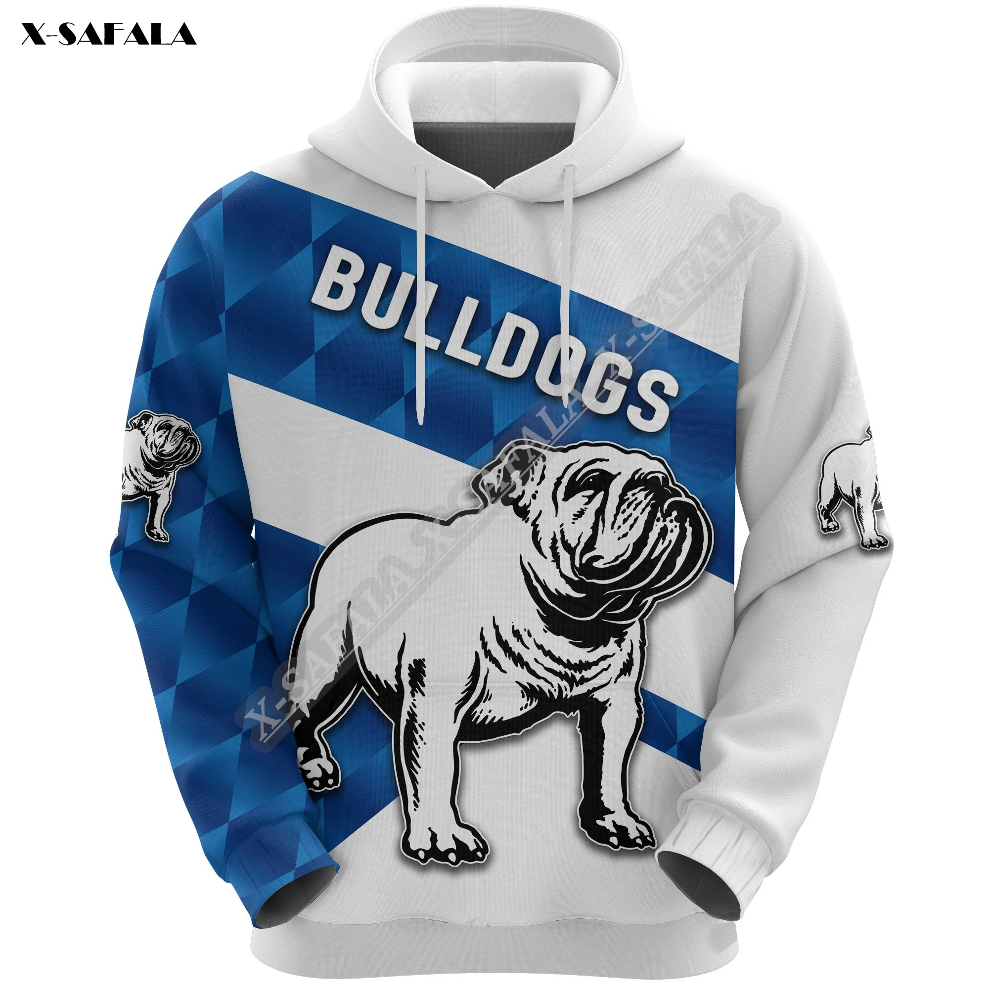 

Толстовка Bulldog для австралийских регби спортивных игр с 3D принтом, мужская верхняя одежда, пуловер на молнии, Повседневная Толстовка