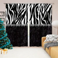 high quality polyester fabric curtains european style window curtain living room bedroom fashion leopard print drapes
