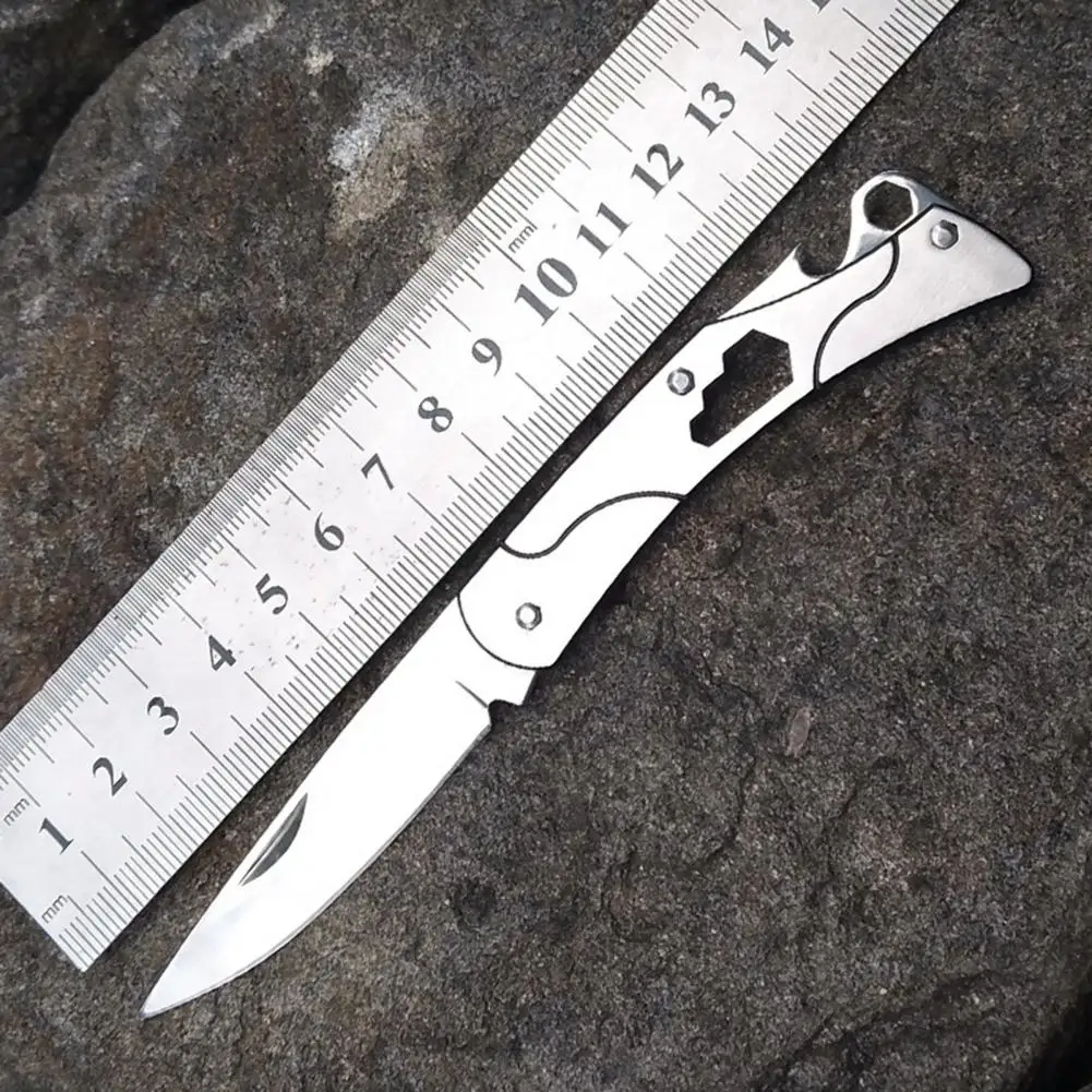 

Foldable Knife Durable Hanging Hole Foldable Knife Rust-proof Pocket Knife Comfortable Grip Camping Knife Camping Supply