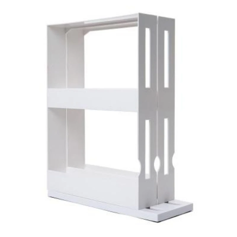 

2 Tier Spice Rack Kitchen Rotating Organize Spice Jar Bottle Storage Rack Kitchen Bottle Storage Organizer Shelf Slide Cabinet