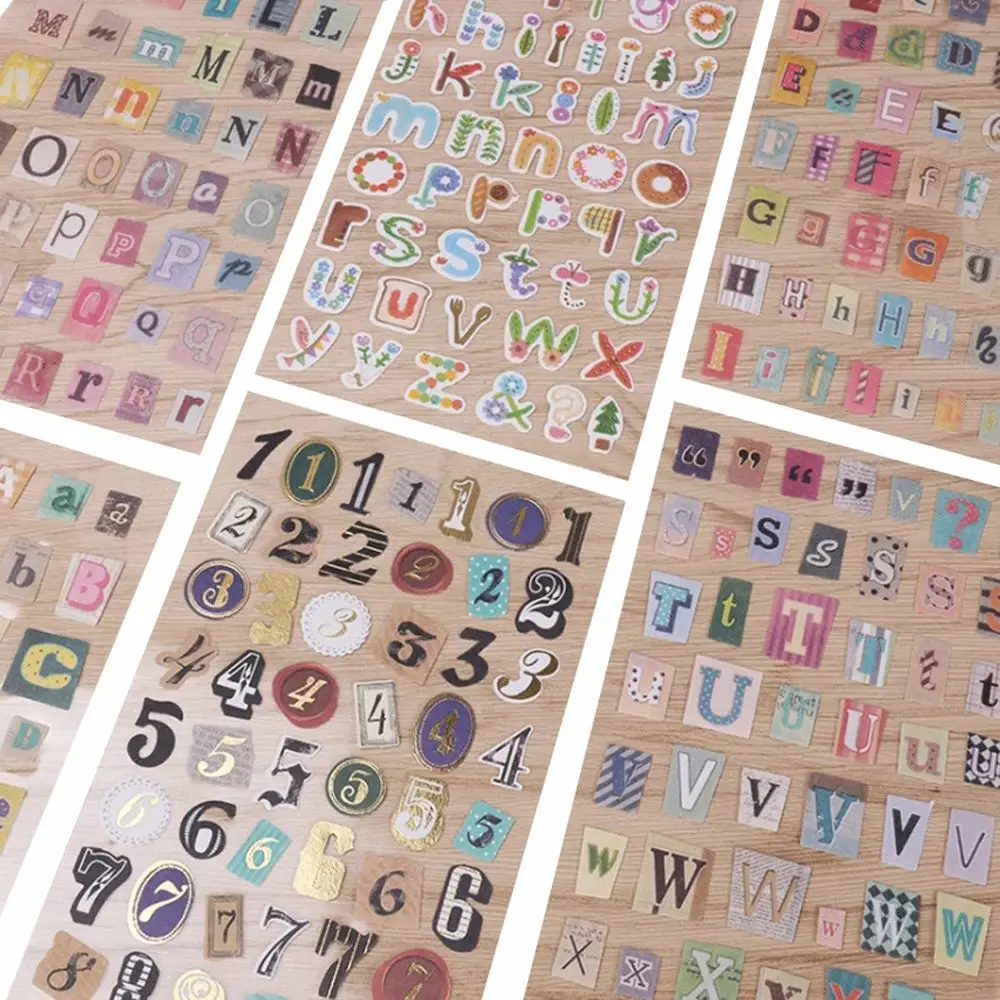 

Photo album DIY Scrapbooking English Alphabet Number Decorative Stickers Handmade Stickers DIY Decorative Stickers