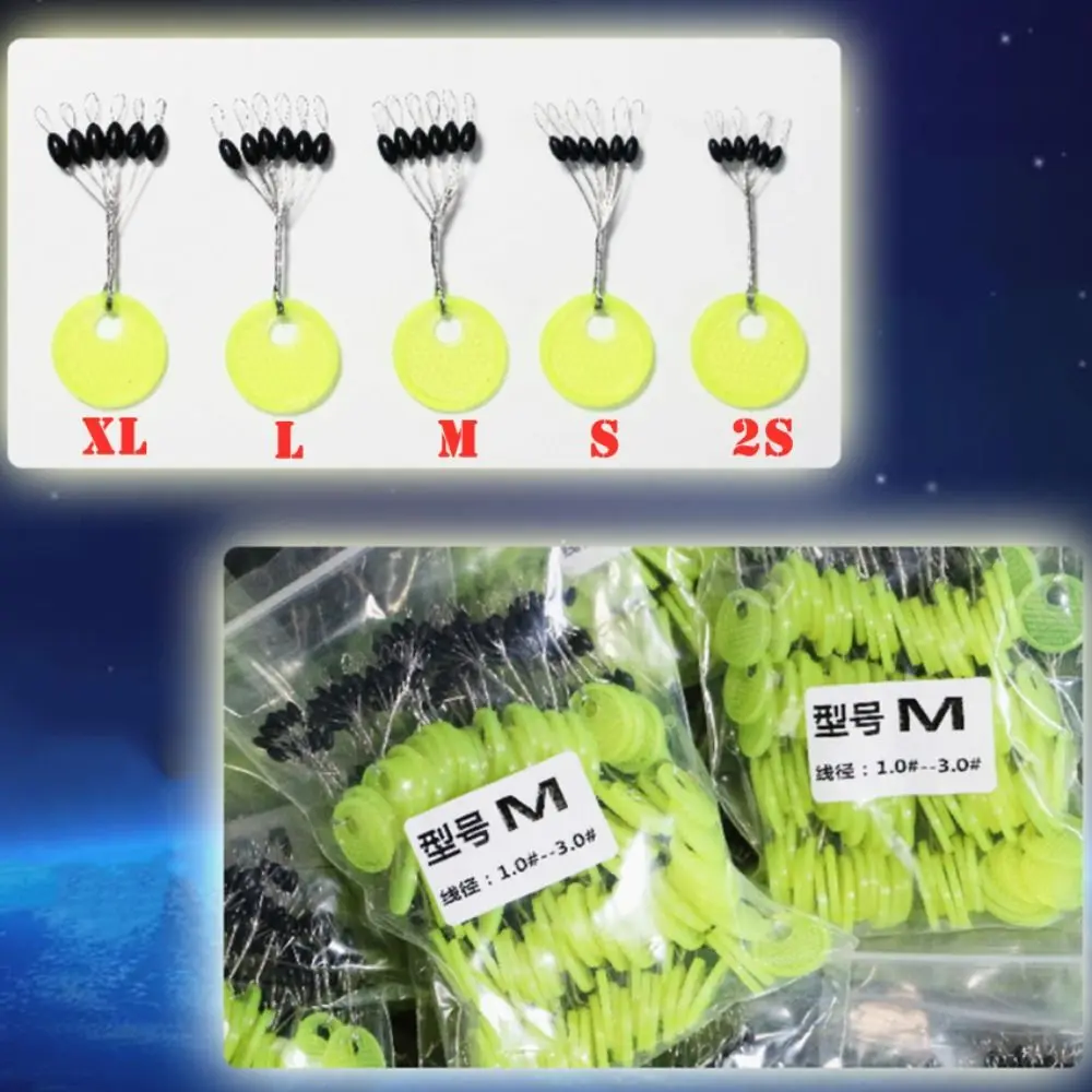 

600Pcs 100 Group Set Rubber Space Beans Sea Carp Fly Fishing Black Rubber Oval Stopper Fishing Float Fishing Bobbers Fish Tools