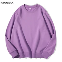 spring autumn womens sweatshirt 2022 o neck solid harajuku pullovers multicolor casual cotton woman sweatshirts knit streetwear