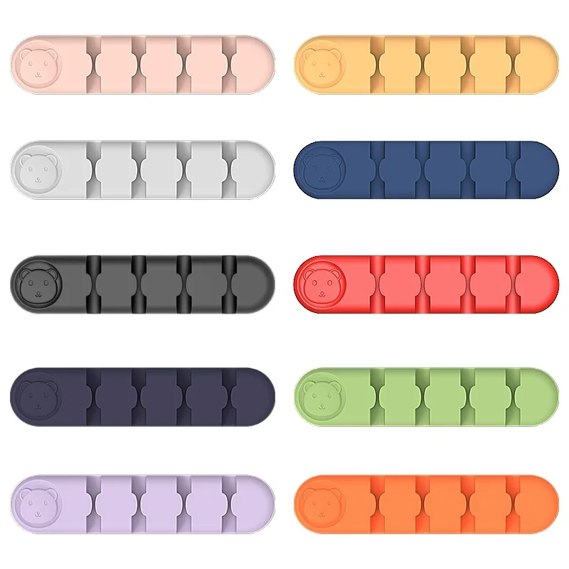 

Silicone Cable Organizer Holder Flexible Cable Winder Wire Organizer Holder Cord Management Clip Protector USB Earphone Network