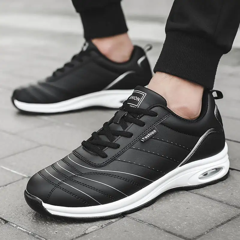 

Light Men's Slip-Ons Plus Size Men's Brand Sneakers Shock Absorption Casual Leatherette Shoes Aqua Soccer Shoes Society Tennis