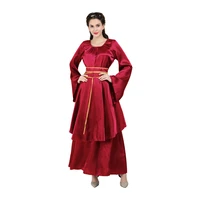 medieval retro gothic court dress women long sleeves renaissance queen ball gown palace cosplay party formal dress plus size