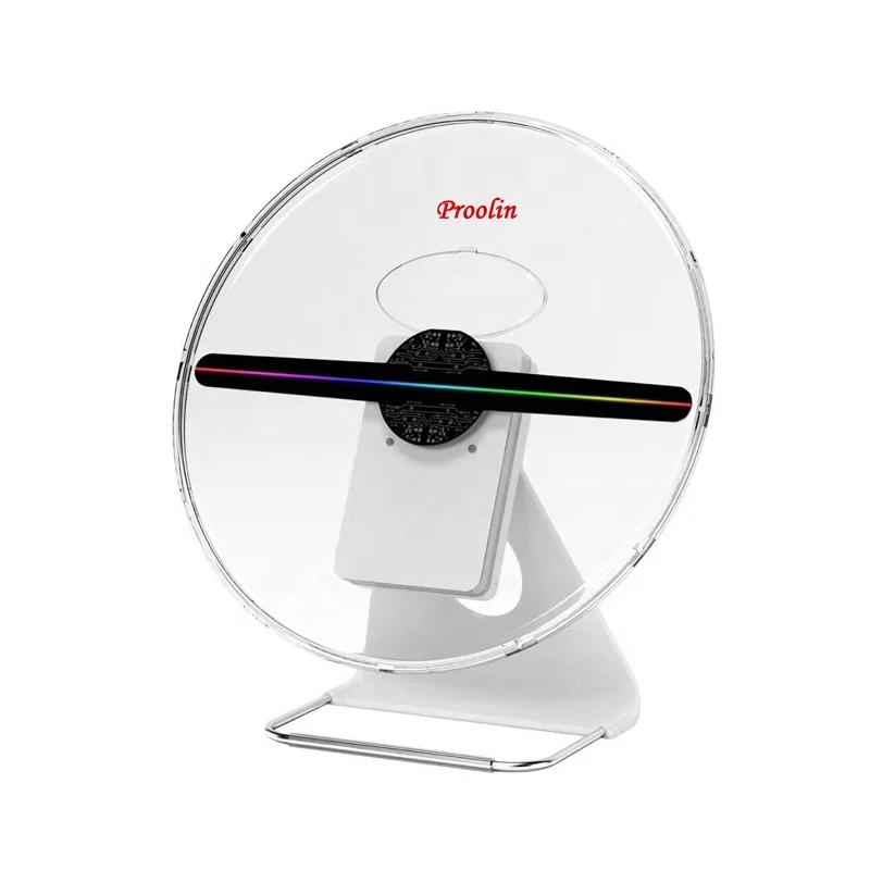 

Factory supplier 3D Hologram LED FAN Displayer, Front Desk Advertising display Holographic machine 30cm with battery