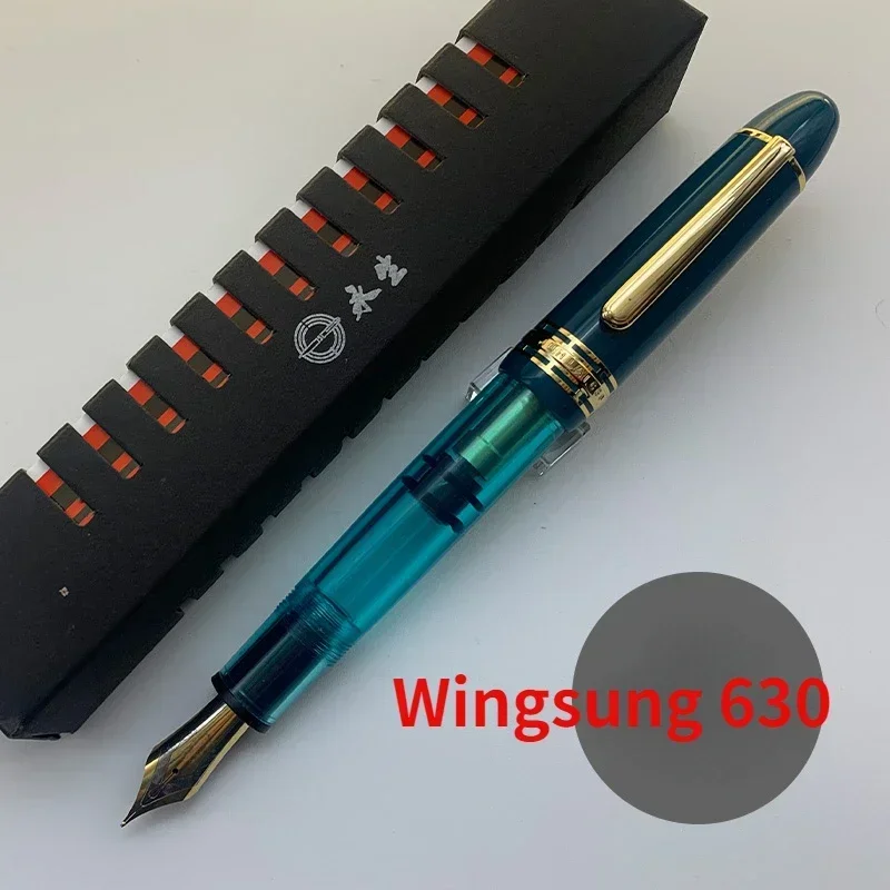 Перьевая ручка Wingsung/Junlai 630 прозрачная смоляная перьевая No 8 Iraurita F поршень с