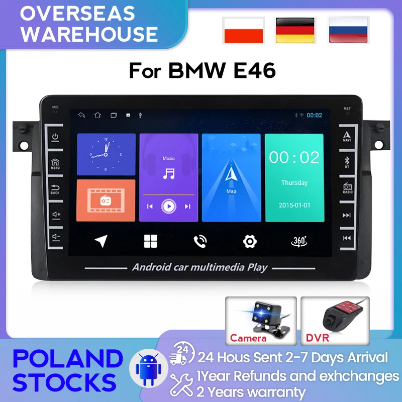 Автомагнитола на Android мультимедийный плеер с GPS-навигацией для BMW E46 Coupe (M3 Rover) 316i 318i