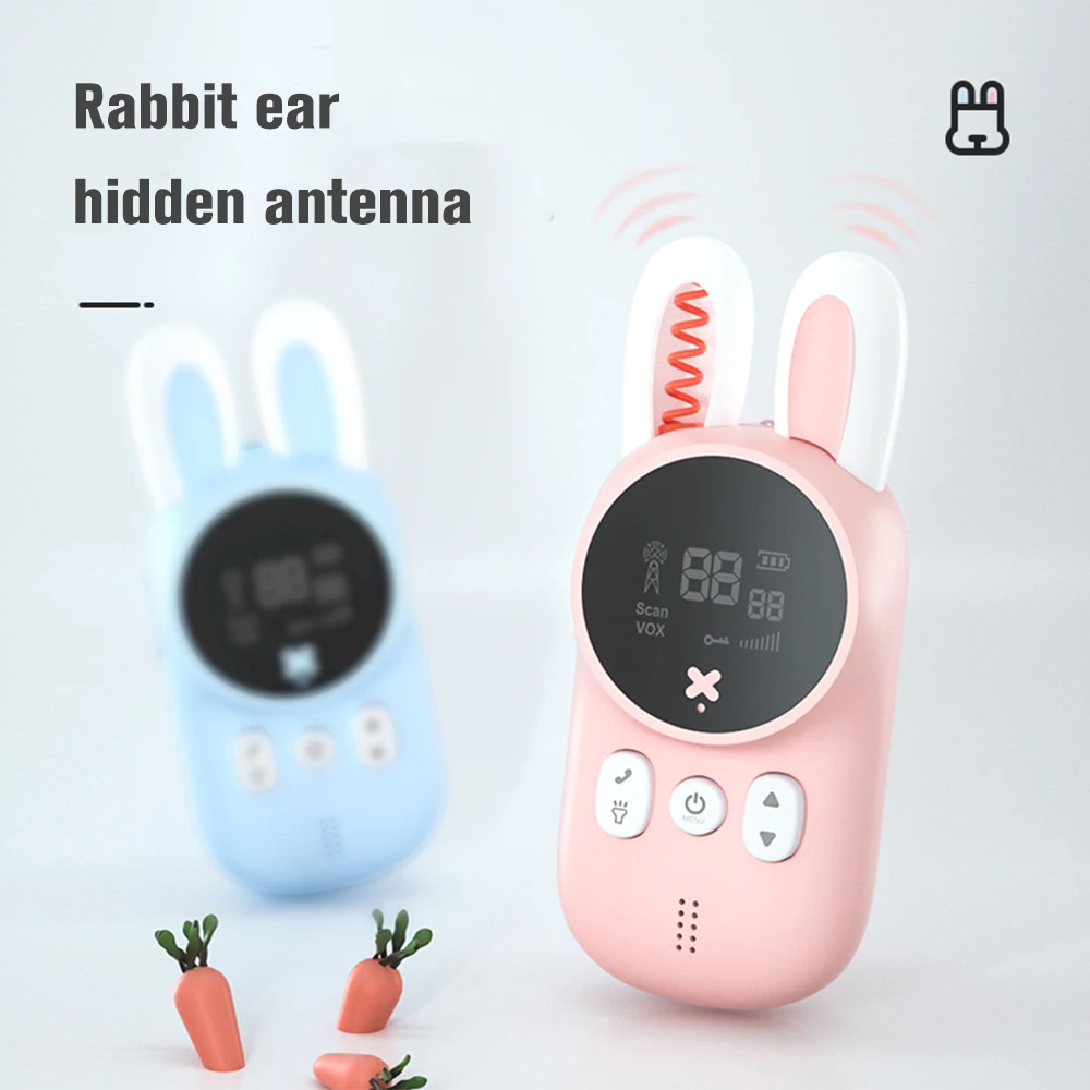 Cute Mini Kids Walkie Talkie Wireless Intercom Child Toys Two Way Radio Station 1-3 km Transmitter Camping Family Children Gift