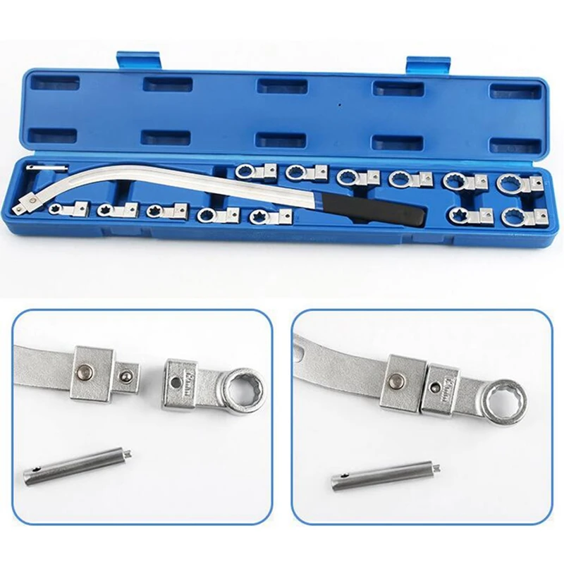 15 шт. набор ключей для натяжителя шкива ремня ГРМ 12-19 мм комплект инструментов