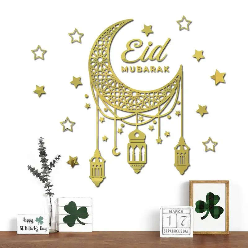 

Ramadans Kareem Moon Star Настенная Наклейка домашний Декор Гостиная Eid Mubaraks мусульманская акриловая Настенная Наклейка Спальня исламские Переводные ...