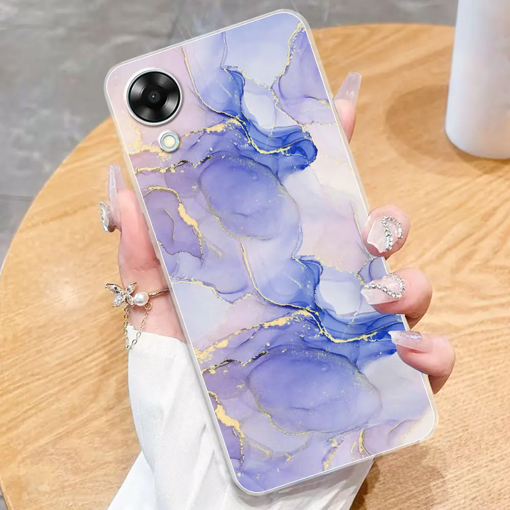 Прозрачный Модный чехол-бампер для OPPO A17K 6 56 дюйма