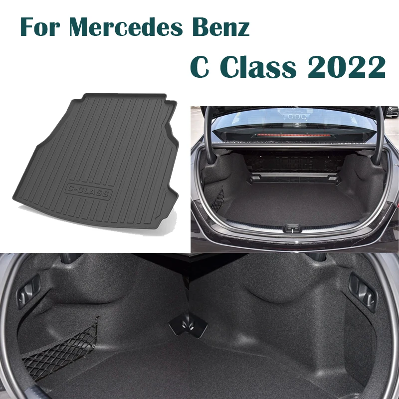 Car Cargo trunk mat For Mercedes Benz C Class 2022 W206 Boot Tray Liner Anti-slip waterproof Floor Mat TPE Accessories
