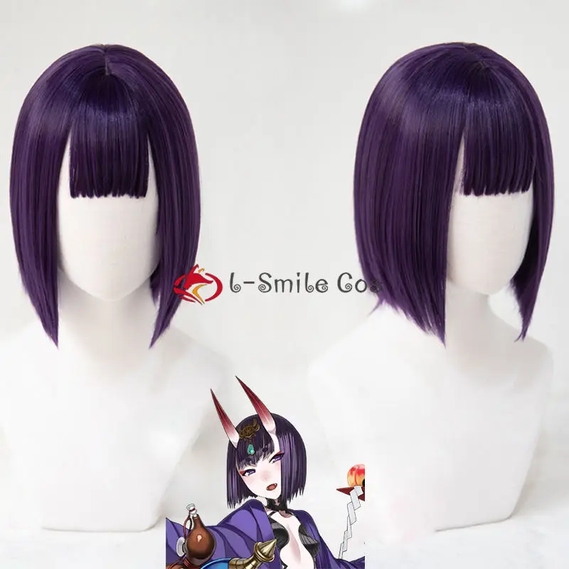 Парик для косплея из аниме Game FGO Fate Grand Order Shuten-douji термостойкие короткие