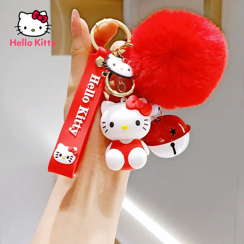

Hello Kitty Keychain Female Cute Creative Couple Schoolbag Pendant Car Key Chain Pendant Decoration