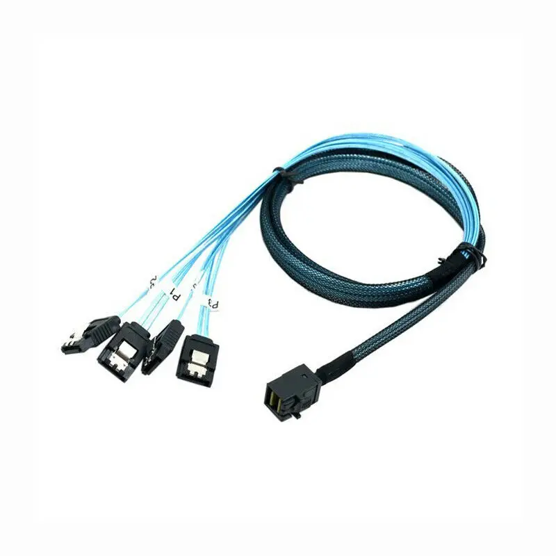 Mini SAS SFF-8643 to 4 SATA 7pin жесткий диск 6 Гбит/с Raid кабель для сервера данных 1 м