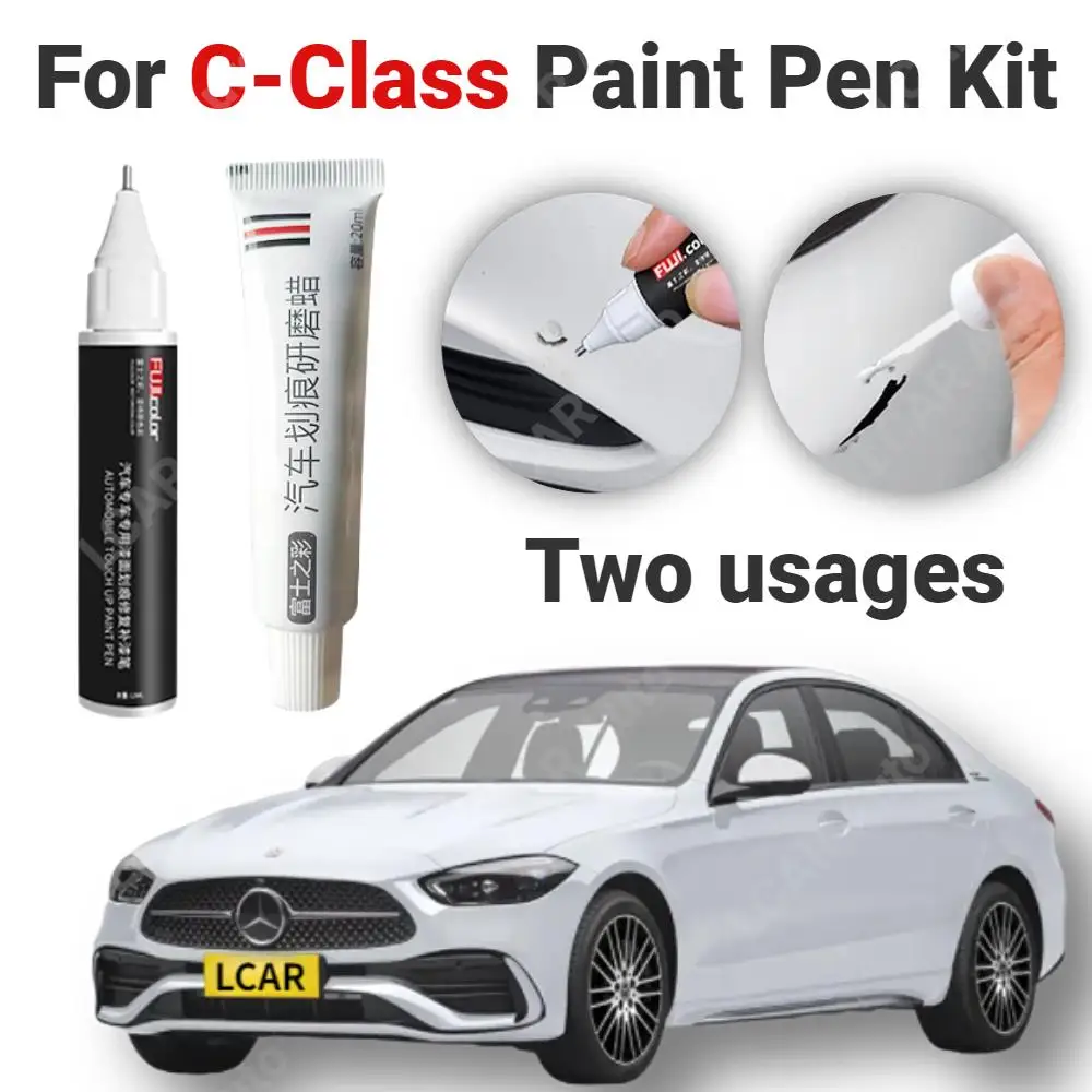 

Paint Touch-up Pen For Mercedes Benz C Class Black White Paint Fix Scratch Repair Kit Car Paint Pen Repair Set C180 C200 C260