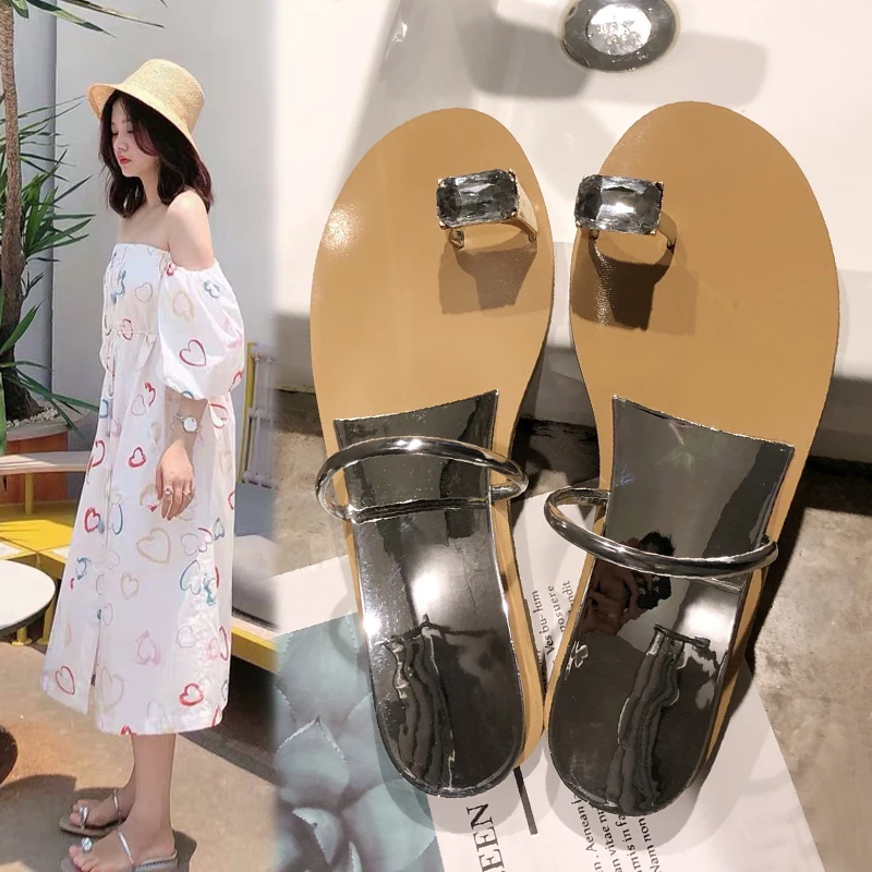 

2023 summer new fashion beach slippers wear sandals outside DY4032