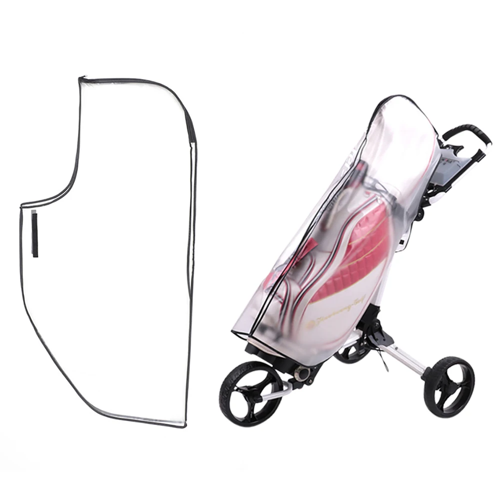

PVC Golf Bag Rain Cover Translucent Golf Bag Waterproof Cover with Zipper Golf Bag Protector Dustproof Outdoor Sporting Supplies