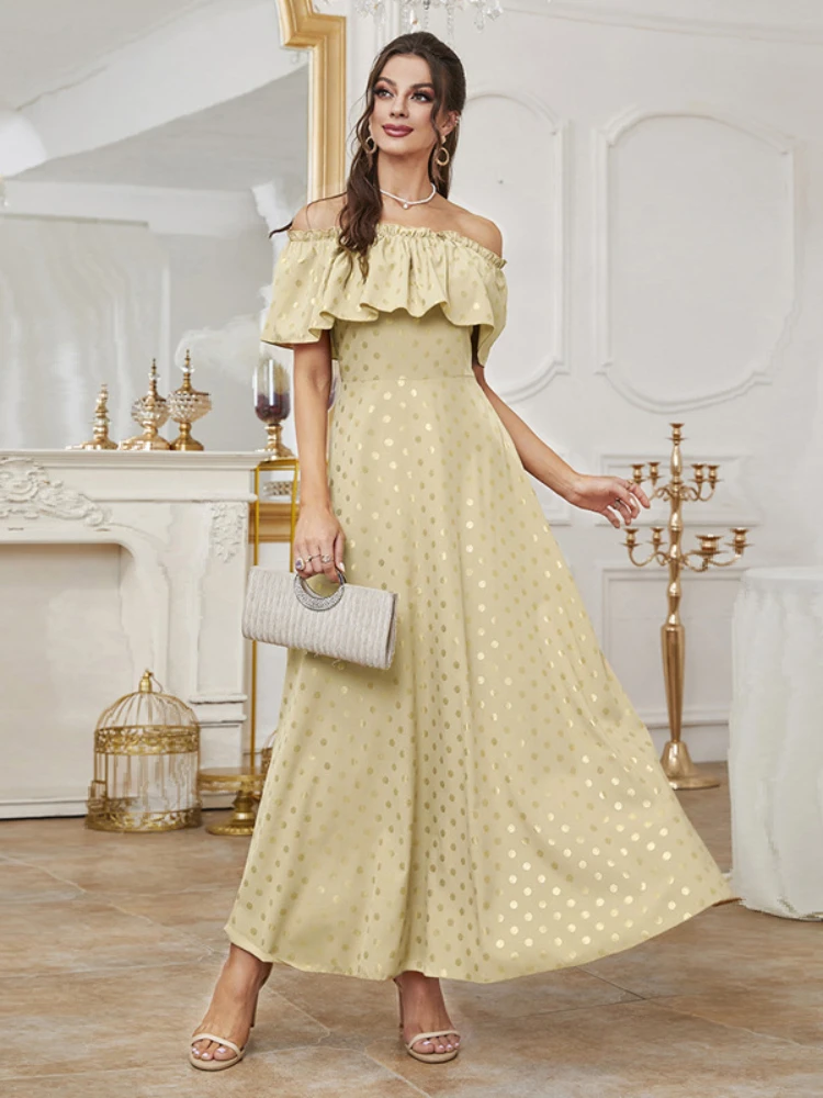 

Summer Korean Fashion Female Vintage Dresses Floral Print Dress Long Sleeve Slash Neck Loose Casual Vestidos Women Clothing