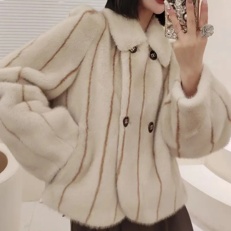 Зимний элегантный квадратный воротник из норки женская модная норковая