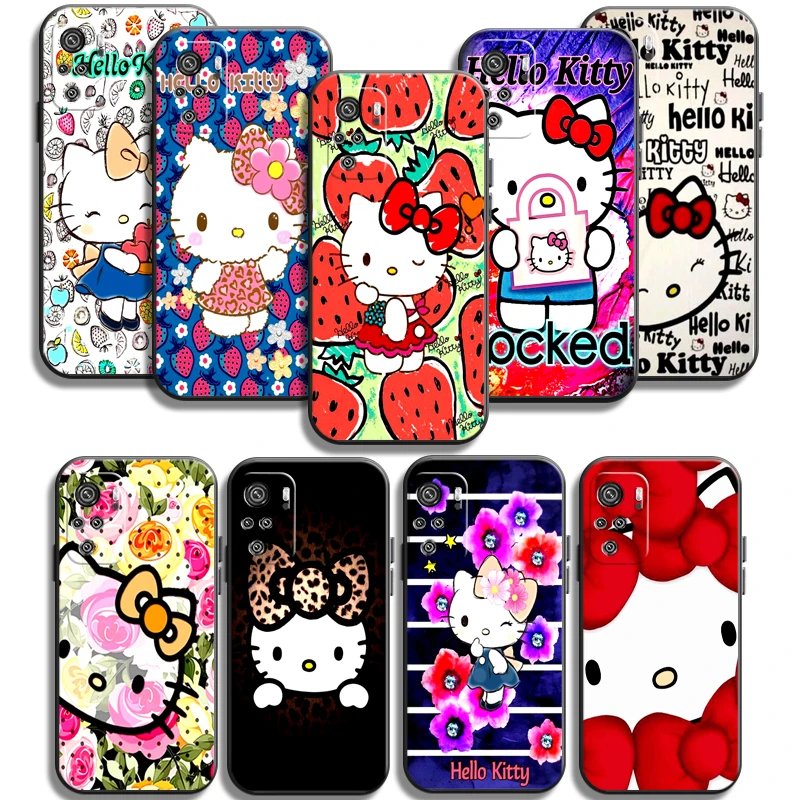 

Hello Kitty Cartoon Kawaii Phone Cases For Xiaomi Redmi 7 7A 9 9A 9T 8A 8 2021 7 8 Pro Note 8 9 Note 9T Back Cover Soft TPU