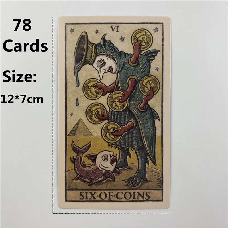 12x7 большой размер Луна Tarot Della Luna колода открыток с бумажным руководством Pips Edition