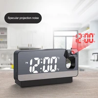 led digital projection alarm clock table electronic alarm clock with projection fm radio time projector bedroom bedside clock
