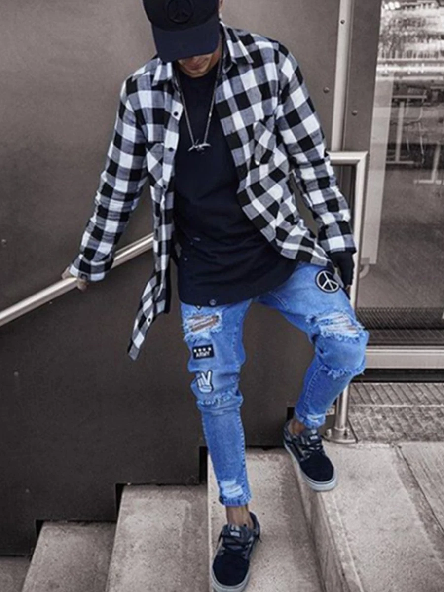 New Men's Jeans Four Seasons Casual Vaqueros Slim Stretch Pants Blue Youth Party Jeans Men's Casual Sports Pencil Pants джинсы