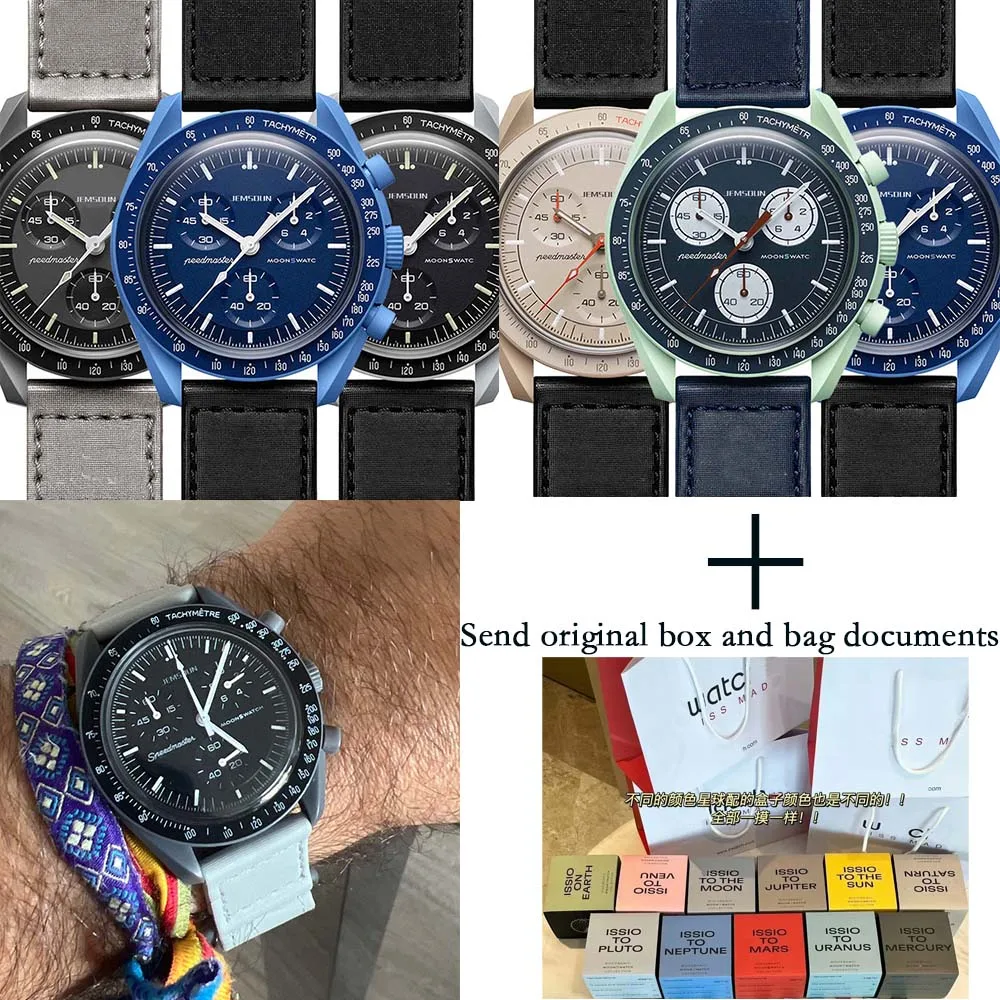

Original Brand With Original Box WristWatch Multifunction Plastic Case Watches For Hot Business Chronograph Explore Planet Clock