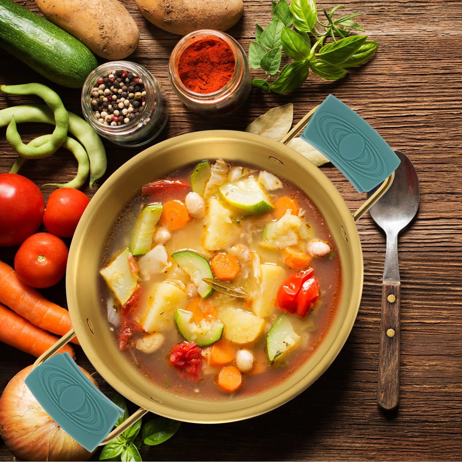 

2 PCS Wok Grip Sleeves Pot Handle Protective Covers Silicone Pan Holder Silica Gel Holders