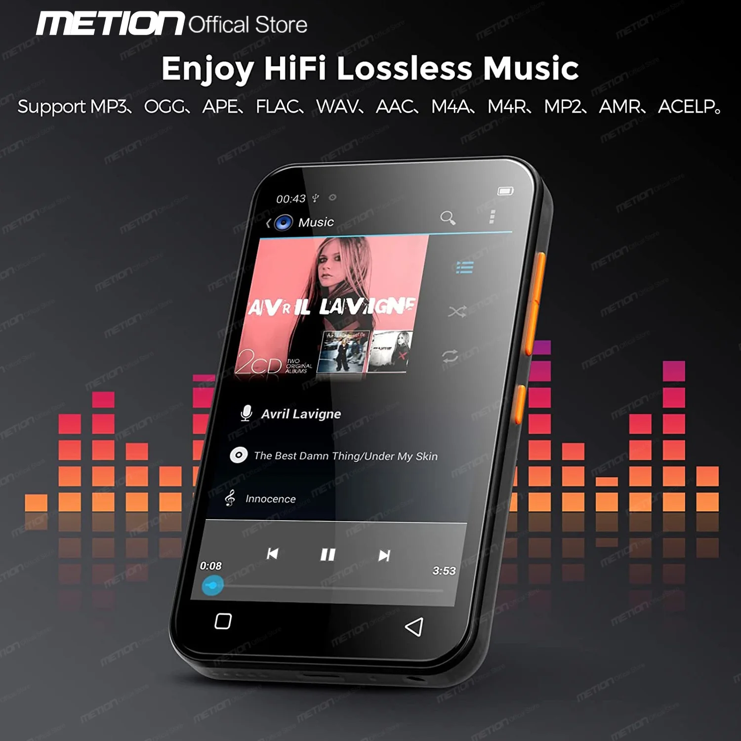 Высококачественный MP3-плеер с Bluetooth 4-дюймовый полноразмерный сенсорный экран