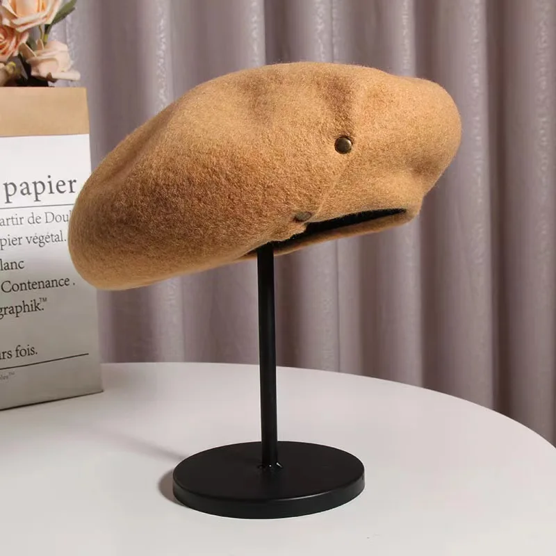 Женский шерстяной берет во французском стиле модные женские шапки новый стиль