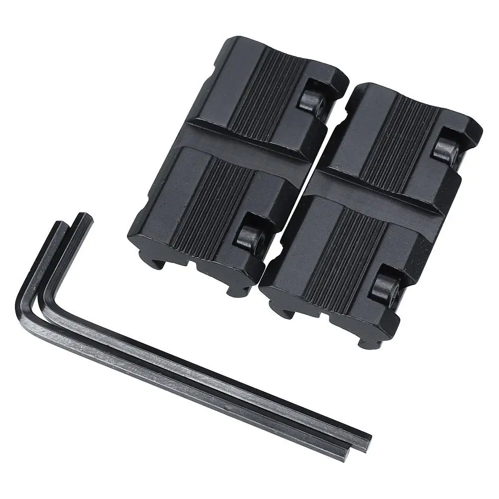 

2 Pcs 3/8 " 11mm Dovetail To 7/8" 20mm Picatinny Weaver Rail Adapter Hunting Rifle Gun Scope Mount Rings Sight Base Mount