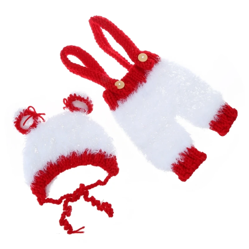 Милый наряд для детской фотографии вязаная шапка с медведем костюм брюки