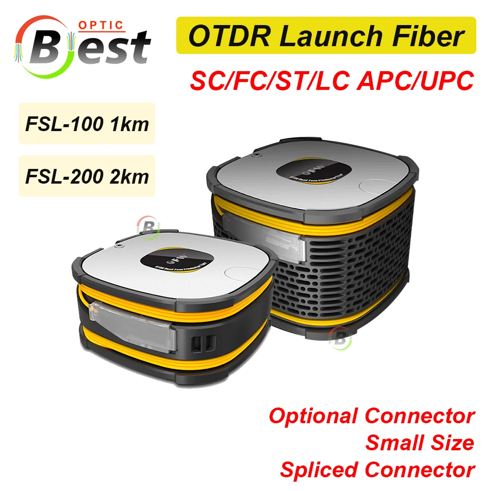 OFW OTDR Launch Cable Портативный дизайн 1/2 км оптоволоконный одномодовый SC/FC тестовый