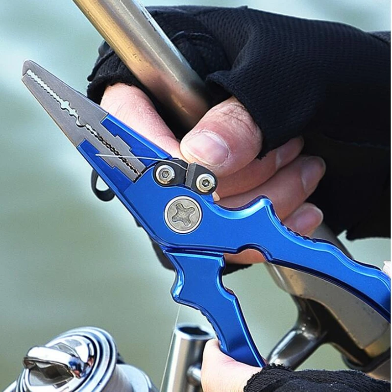 

Y113 Multi-Functional Fish Control Tongs Aluminum Alloy Fishing Pliers 6.5 Inches Remove The Hook And Ring Wire Cutter